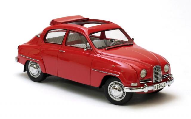 SAAB 96 1963 découvrable rouge 18éme Fabrication Néo
